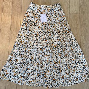 Wayf Print Midi Skirt